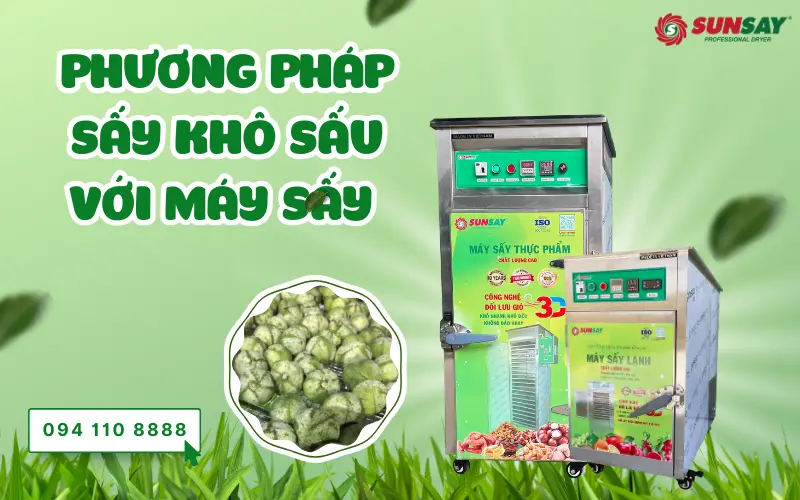 Phương pháp sấy khô sấu với máy sấy giúp giữ lại hương vị tự nhiên