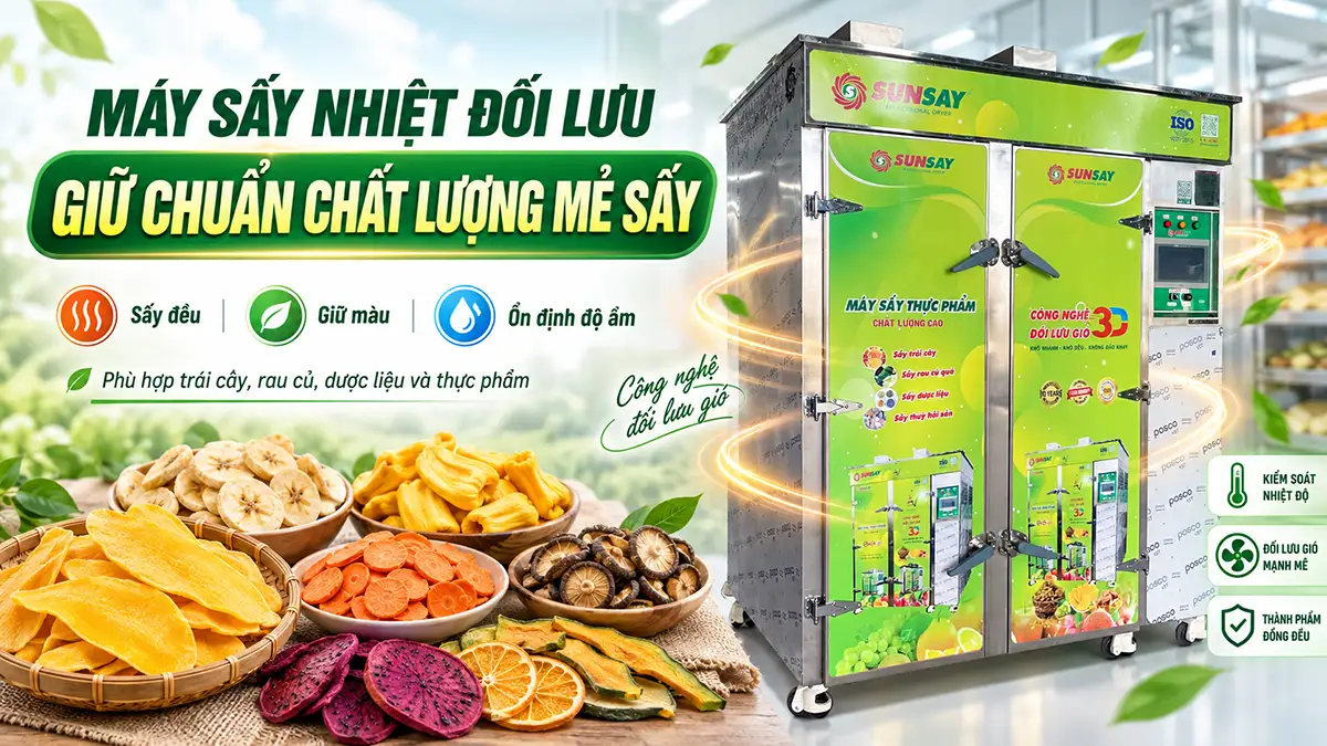 Máy sấy nhiệt đối lưu bảo đảm chất lượng sản phẩm như thế nào?